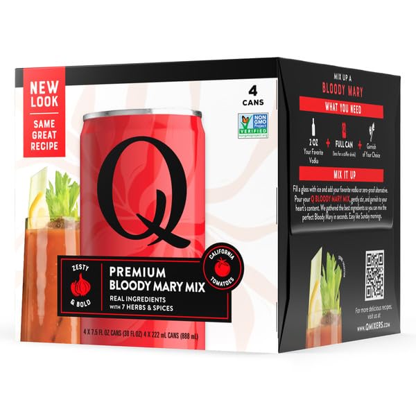 Q Tonic Bloody Mary Mixer 4 Pack 30 fl oz (Pack of 6)