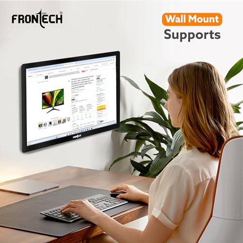 Image of FRONTECH 15 Inch HD LED Monitor | Refresh Rate 60 Hz, 1024 x 768 Pixels | Wall Mountable Slim Stylish Design with 16.7M Colors | HDMI & VGA Ports, Built-in Power Supply (MON-0067,Black)
