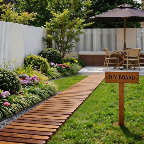 Spurgehom 8' x 17 Roll-Out Cedar Wood Outdoor Walkway w/ Anti-Slip Slats 40 + Free S and H + 50% Off Code 976MQLPF - image 1