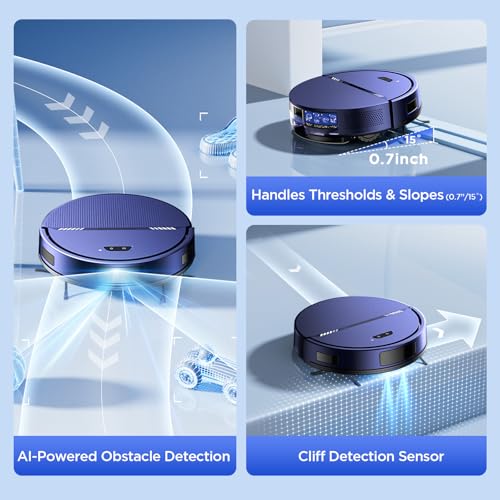 Robot Vacuum and Mop Combo with Self-Empty Base