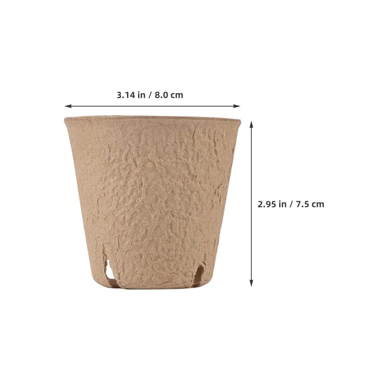 Abaodam 50pcs Round Nursery Pots Disposable Paper Pulp Seedling Trays Easy Transport and Storage for Starting and Young Plant Care Beginner Friendly Gardening Supplies