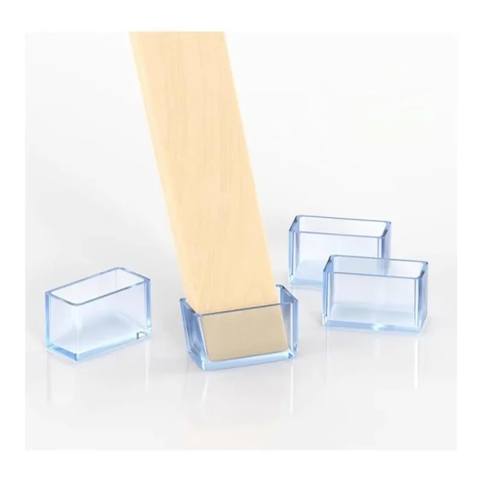 Tappini Per Sedie 16/8/4PCS Silicone Gamba della Sedia Pad Rotondo Quadrato Mobili Tavolo Tappo Estremità IN PVC Silenzioso Anti-scivolo Tappo(30x60mm,16 pcs)