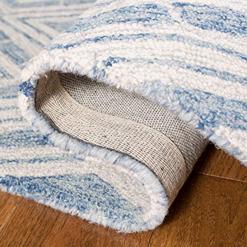 Tapete Safavieh 8x10 Micro-Loop Azul e Ivory miniatura 4