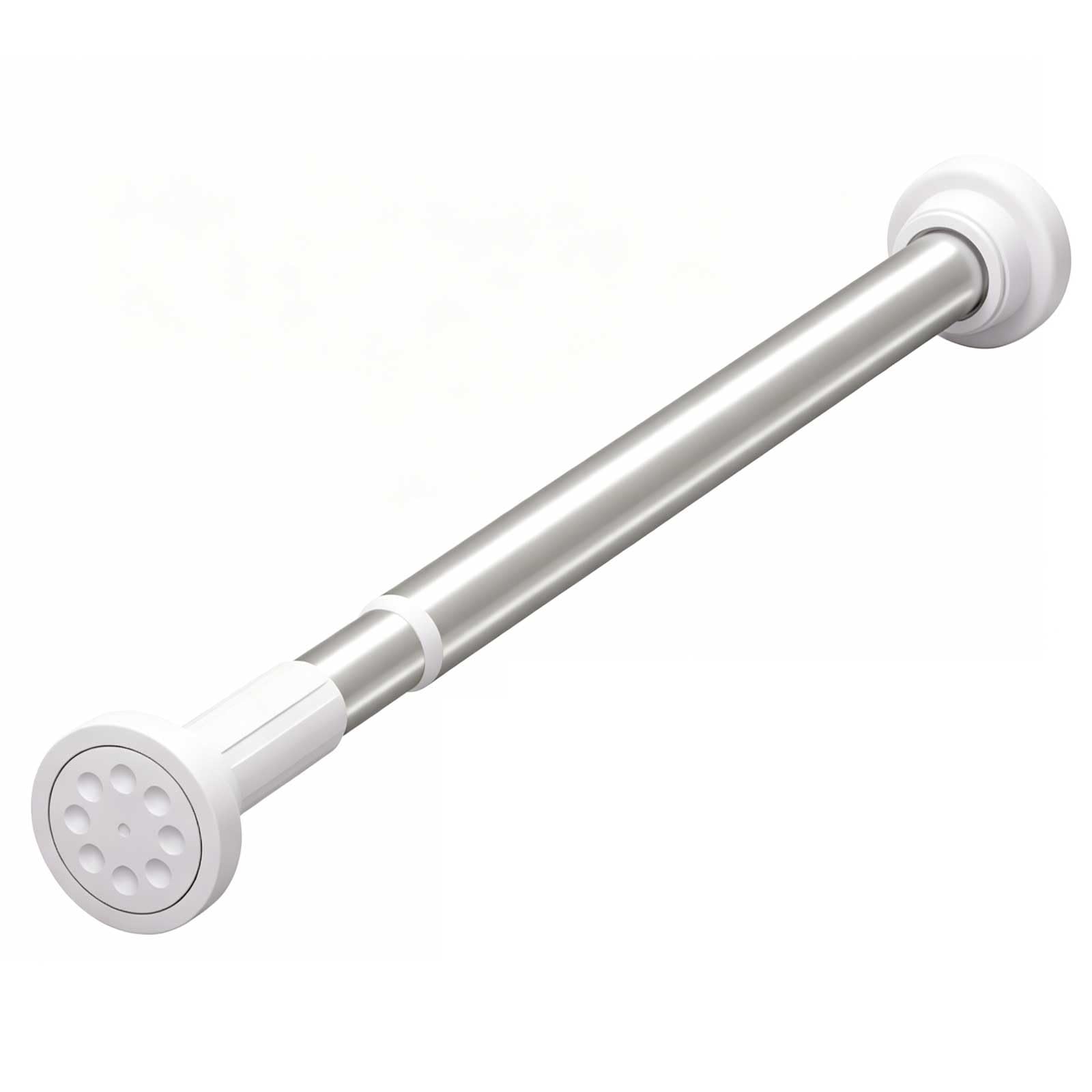 Metal Shower Curtain Rod, Anti Rust Heavy Duty Tension Curtain Rod No Drilling for Bathroom, Kitchen, Wardrobe, 16.5-110 In(Silver,130-240cm/51-94.5in)