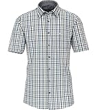 Passform: Comfort Fit CASAMODA Comfort Fit Hemd Halbarm New Kent Kragen Karo dunkelblau Größe XXXL