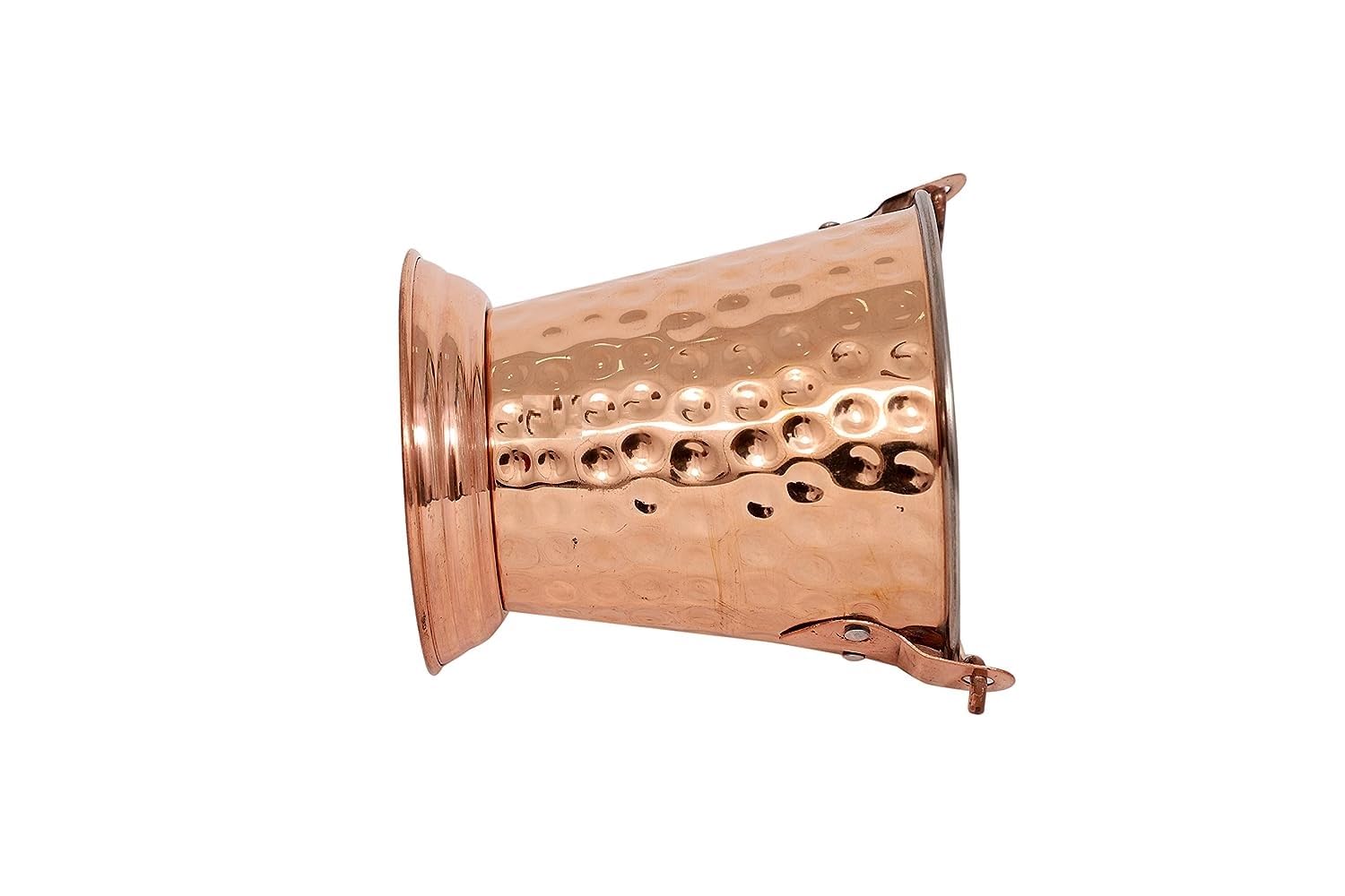 Multi Purpose Traditional Steel Copper Bottom Serving Batti,Bucket Size-1(400 ml) for (Restaurant Ware, Hotel Ware and Home Ware Gift Item) 1
