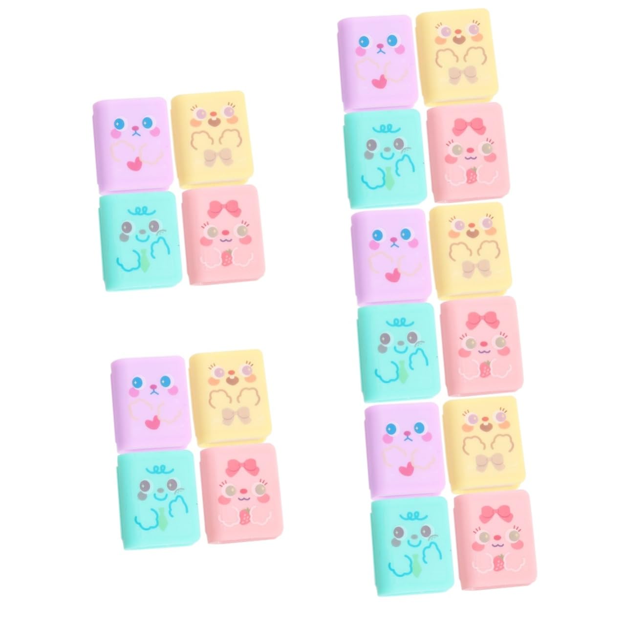 OSALADI 5 Set Temperamatite Dei Cartoni Animati Affilatrici Meccanico Affilatura Matita Più Affilata Plastica 4 Pezzi*5