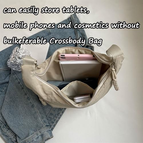 Sofenthiss Bag, Sofenthiss Women's Fashion Plain Color Nylon Crossbody Hobo Bag, Lightweight Crescent Bags3