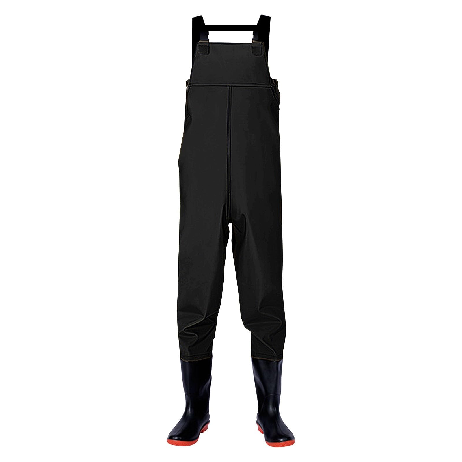 Generisch Pantalones de vadeo para hombre, impermeables, pantalones de trabajo para hombre, peto con botas, pantalones de lluvia, transpirables, pantalones de pesca para exteriores, con tirantes
