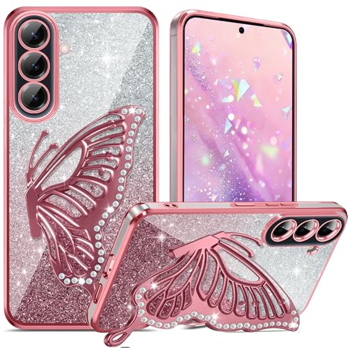 Coque Samsung Galaxy A57 protection antichoc TPU rose avec support
