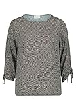 Muster: Grafisch Cartoon Damen Casual-Bluse mit Muster Black/Camel,38