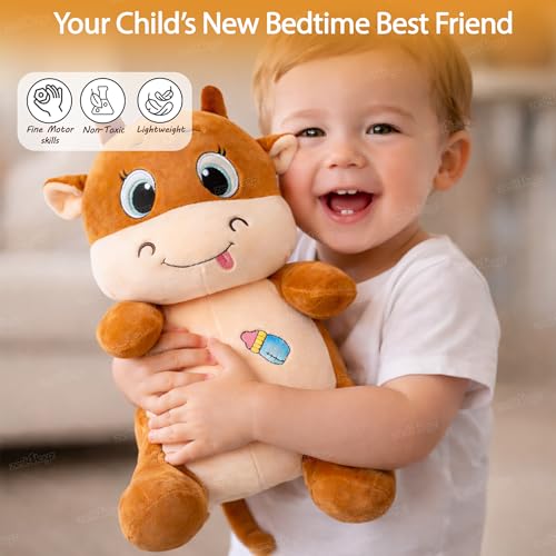 Image of Zest 4 Toyz Soft Toy for Girls (35 cm) | Cute Stuffed Animal Plush Toy | Baby Toys | Cow Soft Toy Cuddly Teddy Bear for Kids | Birthday Gift for Girls