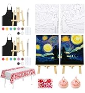 VOCHIC 8-Pack Pre-Drawn Canvas Set For Painting - Landscape Outlines For Beginners