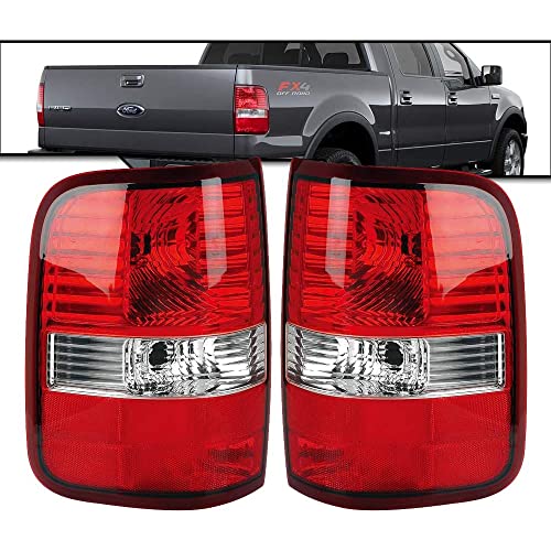 EPIC LIGHTING OE Style Halogen Tail Lights Styleside Assembly Replacement for FORD 04-06 F-150 F-250 [ FO2800182 FO2801182 4L3Z13405AA 4L3Z13404AA ] Pair