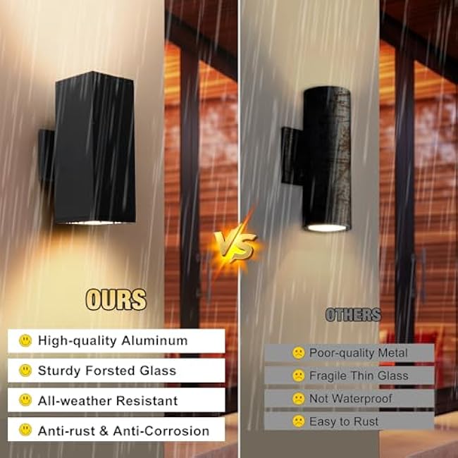 Motion Sensor Outdoor Light Fixture Wall Mount Wall Sconce Lamp Black Coach Lights