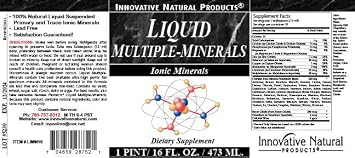 Liquid Multiple Minerals - 100% Natural Liquid Suspended Primary & Trace Ionic Minerals - Better Absorption - Non-Toxic