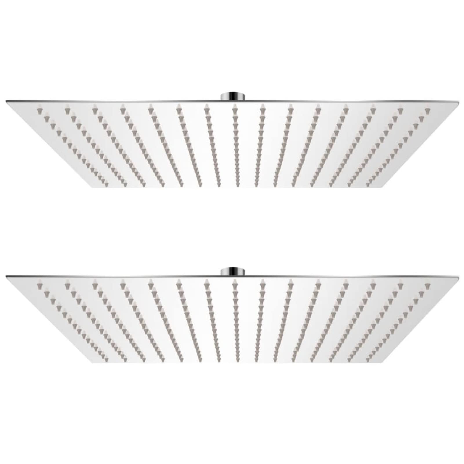 ZEYUAN Cabezal de Ducha Efecto Lluvia 2 uds, Rociador Ducha, Ducha Lluvia, Alcachofa Ducha, Duchas De Baño Alcachofa Lluvia, Recambios Columna Ducha, Acero Inoxidable 40x40 cm