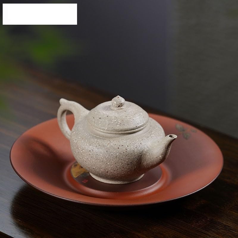 Teiere Teiera in Argilla Viola da 180 ml Teiera Fatta a Mano Minerale Grezzo Sabbia Grossa Giada Bianca Segmento Fango Bollitore tè Zisha Cinese Teiere Caffettiera Teiera