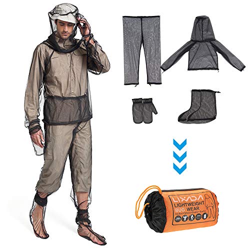 Traje de pesca, Andoer Leve Inseto de Verão Desgaste Mosquito Terno Jaqueta Luvas Calças Meias para