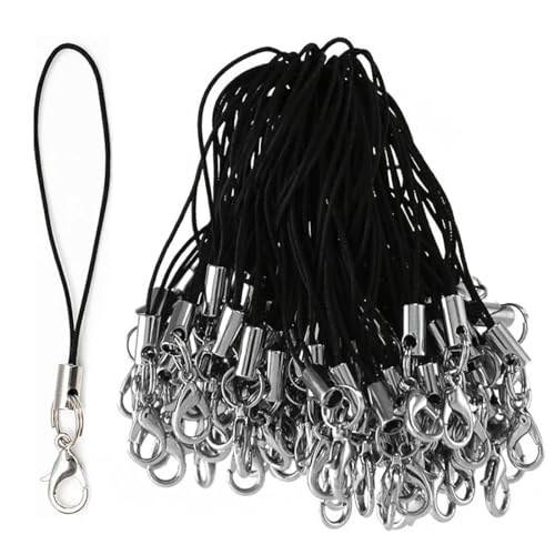 50 Pièces Sangle Cordon Téléphone Portable Simple pour Porte-clés Clés,Boucles Charme...