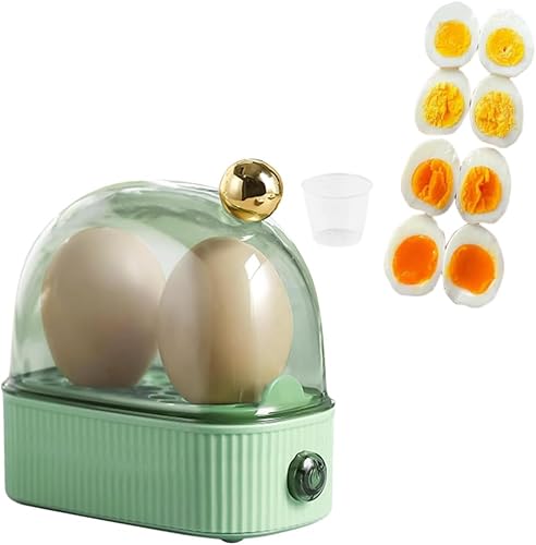 Vaporizador eléctrico para hacer huevos duros, olla rápida para huevos con capacidad para 2 huevos, olla eléctrica de huevos con temporizador,