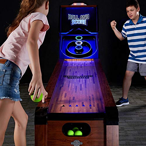 Lancaster 108 Inch Classic Arcade Roll Score, Skee Ball Game Machine Table (2Pk)