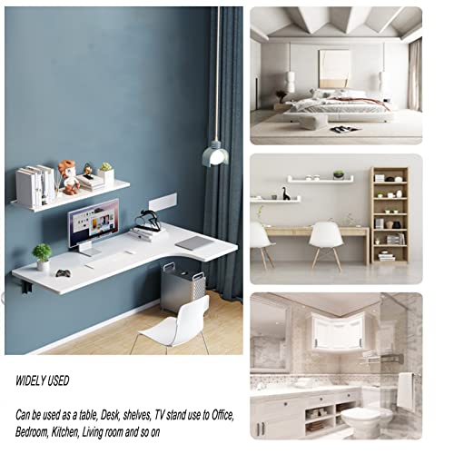Bureau d'angle flottant pliable en L pour optimiser l'espace de votre ordinateur portable