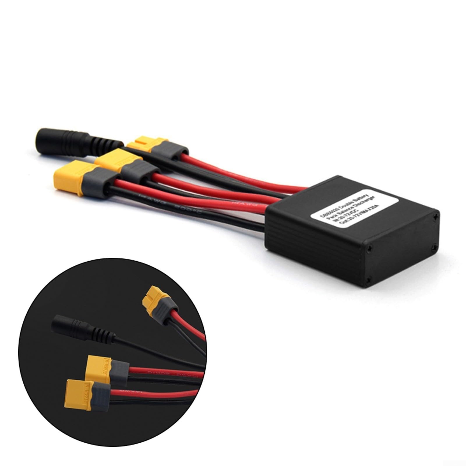 FUBESK Doppio convertitore di scarica della batteria, per Ebike Dual Battery Parallel Module 20V-72V, porta di ricarica, modulo parallelo