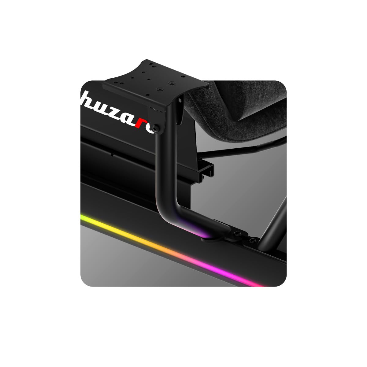 huzaro Speed 9.0 | Racing Simulator Cockpit con funzione di illuminazione a LED | Simulatore di corse F-GT Formula | Regolabile liberamente | Comodo sedile da corsa | Compatibile con tutti i volanti e