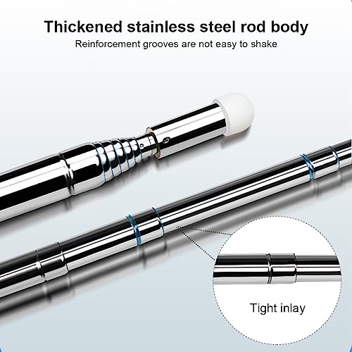 YATEICBC- 1 Pcs Edelstahl Zeigestock ausziehbar, 120cm ausziehbare Teleskopstange für Lehrer Whiteboard Tafelzeiger für Präsentationen, Formate, Seminare