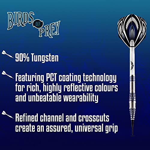 Shot! Darts Birds Of Prey Falcon-Soft Tip Dart Set-19Gm-Front Weighted-90% Tungsten Barrels #TOP1