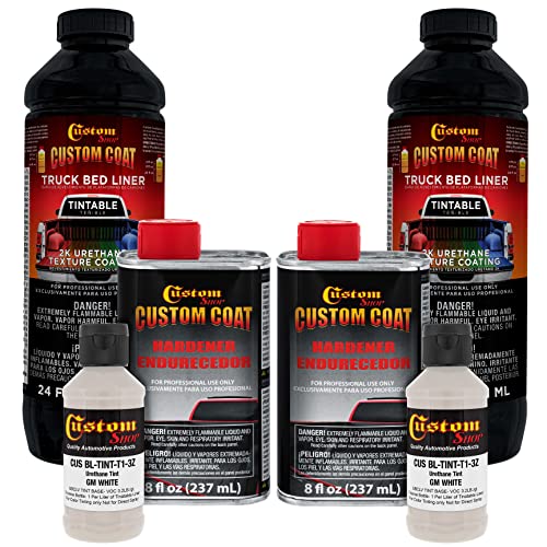 Image of Custom Coat GM White 2 Quart Urethane Spray-On Truck Bed Liner Kit