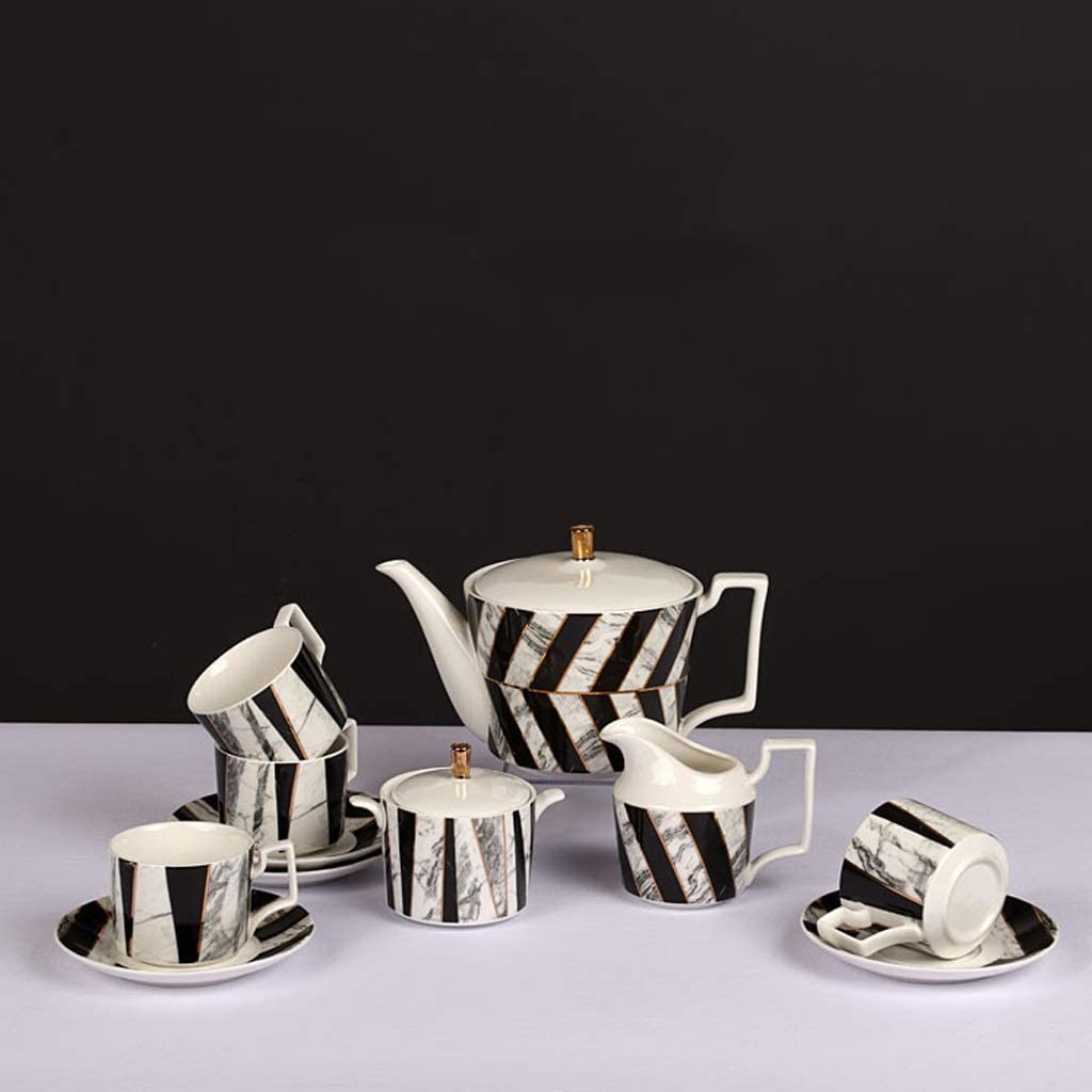 Zestaw do Herbaty Zestaw na Herbatę Zestaw Ceramicznych Filiżanek Do Herbaty 4 Szt. Filiżanka Do Herbaty I 4 Spodki Z Mlekiem I Cukiernica Do Domu I Biura Zestaw Do Parzenia Kawy I Herbaty Zestaw Do I