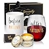 Before patients after patients 11 oz coffee mug and 18 oz stemless wine glass set gifts idea for nurses doctors hygienists physician dentists unique birthday graduation gifts idea  urban country home decor