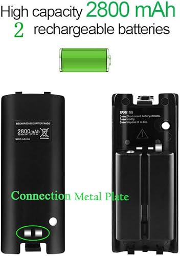 Miniatura 7 de Wii U Charger Dock Station for Wii Remote & Wii U Gamepad with 2 Rechargeable Batteries Charging Cable Led Indicator -Black