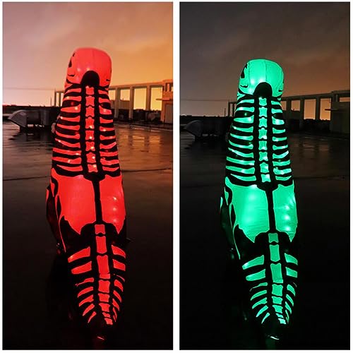 Disfraz inflable de dinosaurio para niños con luces LED miniatura 5