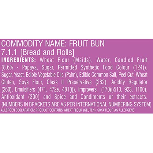 Image of English Oven Fruit Bun Bread, 100 g