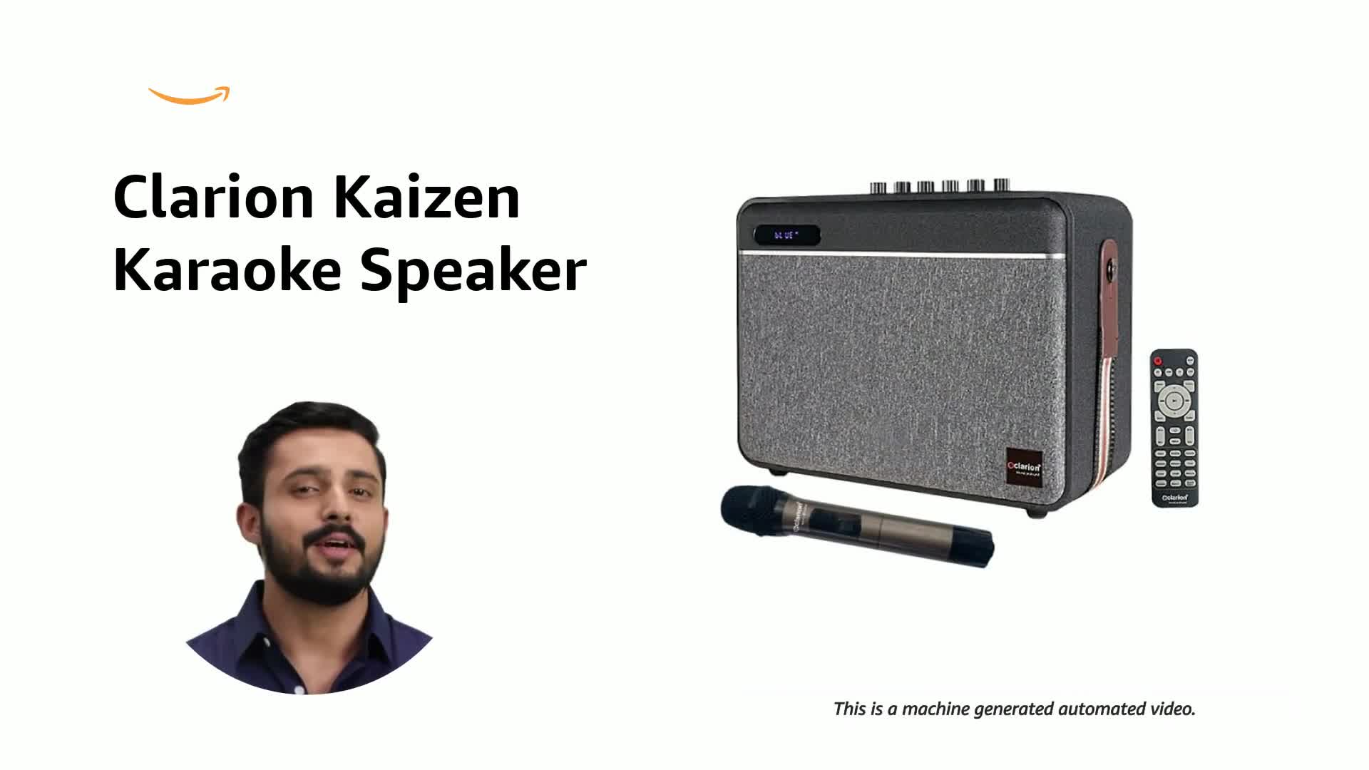 Clarion Kaizen Karaoke Boom Box 60W RMS Portable Bluetooth Party