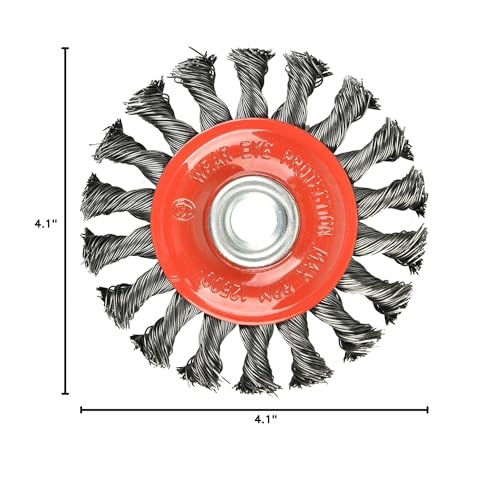 Image of 20 Pack Steel Wire Wheel Brush,Knotted Wire Brush 4 inch for Cleaning Rust, Stripping and Abrasive, for Drill Attachment