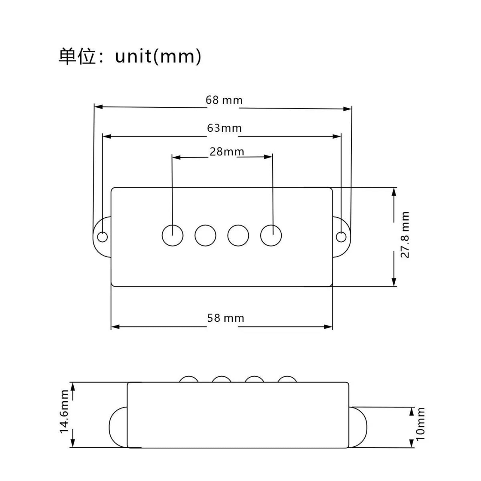 Rofesjonalnych Przetwornik Do Gitary Elektrycznej Alnico 5 Przetwornik Basowy 4 Strunowy Przetwornik PB Do Gitary Basowej