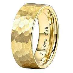 8mm Gold I Love You Engraved
