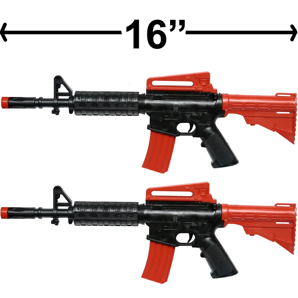 Amazon.com: Hunson Army Rifle Gun Toy, Set of 2, Pretend Play Toy, Sound  and Sparking Action, Black, 16 Inches : Toys & Games