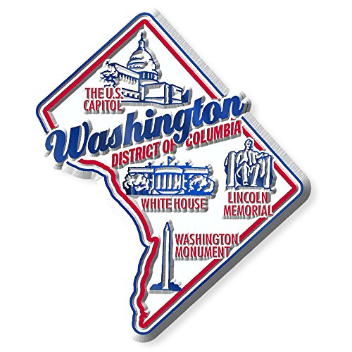 Imán decorativo Washington D.C. 2.6 x 3.1 pulg