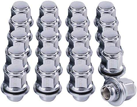 OMT M12x1.25 Lug Nuts, 12x1.25mm Wheel Lug Nuts Compatible with Infiniti Q70 Q45 Q50 G37 I30, Nissan 350Z 370Z 200SX, Subaru Forester BRZ Outback WRX Legacy, Mag Lug Nut with Washer, Set of 20