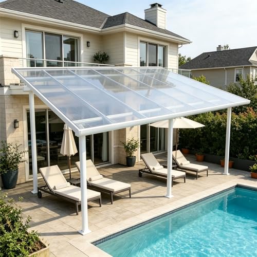 Plaques de polycarbonate transparent pour auvent de terrasse et pergola lumineuse - 4