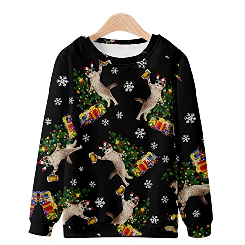 Suéter feio de Natal para mulheres homens moletom gráfico unissex engraçado para festa feriado plus