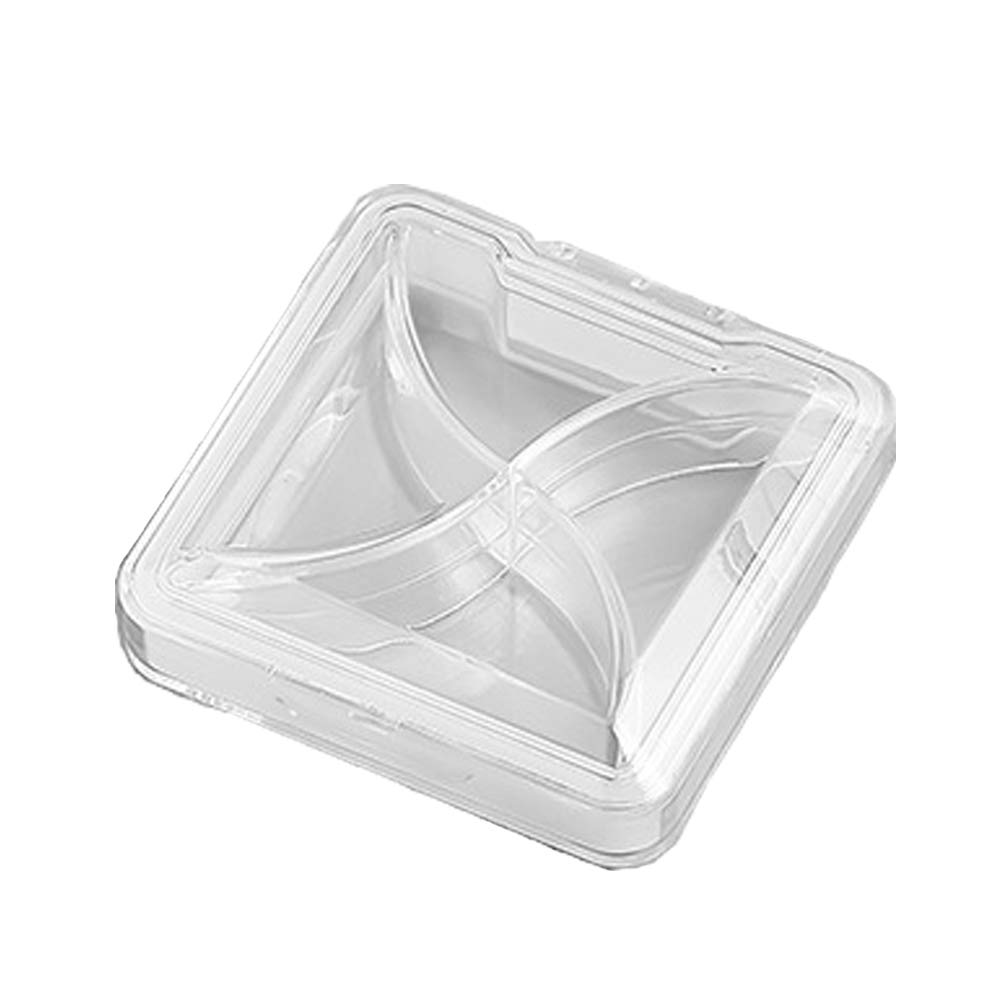 YHC Small Pill Case,Cute Pill Box for Purse and Pocket,Waterproof Pill Organizer,4 Compartments with Removeable 'X' Grid Travel Container for Vitamin,Cod Liver Oil,Jewelry,Supplement(White)