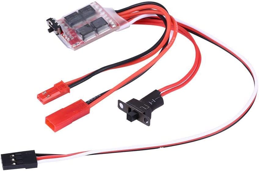 REES52 RC Brushed ESC, 20A Electronic Speed Controller Brushed ESC with Brake for RC Boat Car Brushed Esc Rc Boat Esc Brushed Brushless Motor and Esc