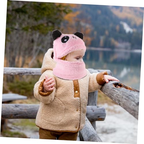 Windproof Thermal Hooded Scarf for Adorable Animal Ear Design Winter Hat and Scarf for Boys for Years3