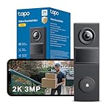 Tapo TD20 2K Battery Video Doorbell No Monthly fee,160° Doorbell Camera Wireless,Ring Doorbell Wireless,2 Way Audio,Doorbell Calls,AI Detection,180 days battery life,IP54,APP Control,Alexa/Google Home